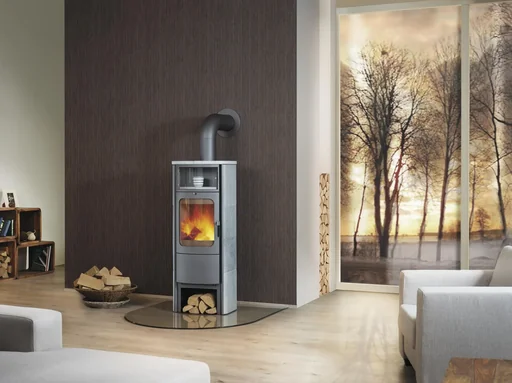 "Kaminofen Opera-B Grande(7 kW) meteor-schwarz, Dauerbrand, Automatik image"