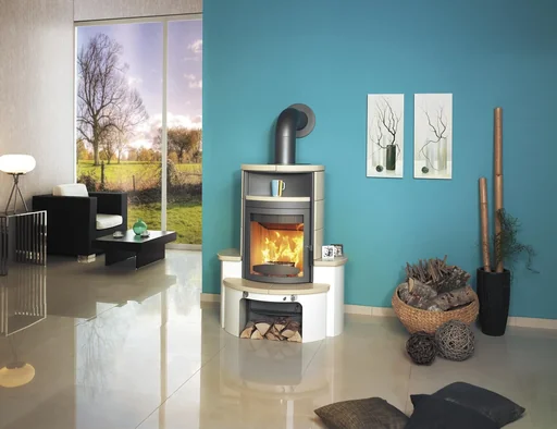 "Kaminofen - Avenso ECOplus 6 kW - Kacheln creme image"