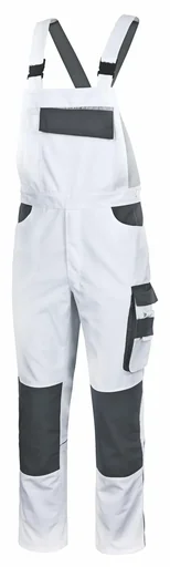 "Latzhose EXTREME, weiss-grau, Gr. L image"