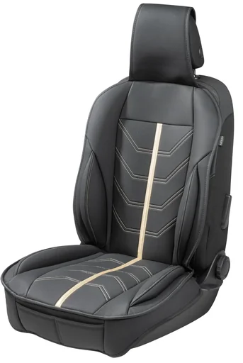 "PKW Sitzauflage Kimi, Auto-Sitzaufleger im Rennsportdesign schwarz/gold image"