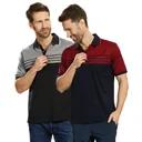 Poloshirt geknöpft, Farbe schwarz/grau, Gr.M