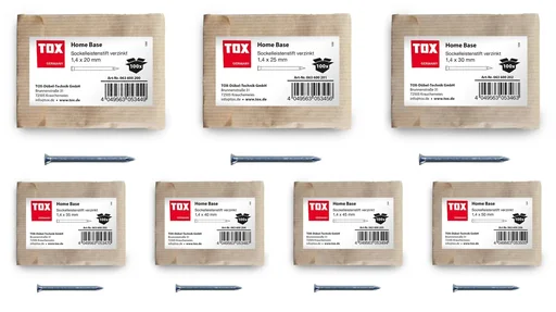 "Sockelleistenstifte Home Base 1,4 x 35 mm verzinkt, 100 Stück image"