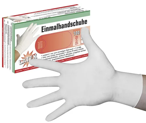 "Latexhandschuhe, leicht gepudert, Gr. S , 100 St. image"