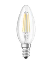 LED STAR FILAMENT Kerze mit 4 Watt, E14, kaltweiß, klar