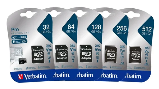 "256 GB microSDXC Speicherkarte mit SD Karten-Adapter, U3, UHS-I image"
