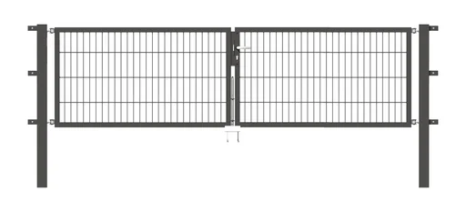 "Doppeltor-Set Flexo inkl. Pfosten 3 x 1 m anthrazit image"