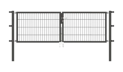 "Doppeltor Flexo mit Zubehör, anthrazit, Breite 250 cm, Höhe 120 cm, PF: 60x60 cm image"