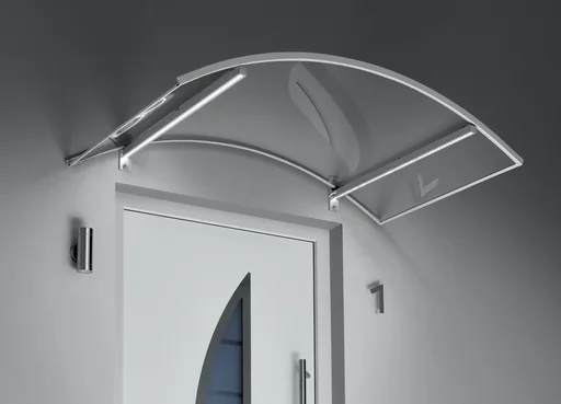 "Bogenvordach mit LED-Technik, 1500 x 900 x 250 mm, Farbe weiß image"