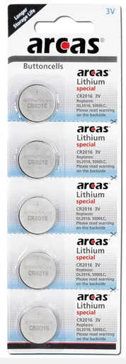 "Lithium Knopfzellen CR2016 - 5 Stück image"
