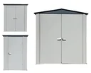 Geräteschrank 4x3 lichtgrau/anthrazit 1,39 x 1 x 1,89 m 