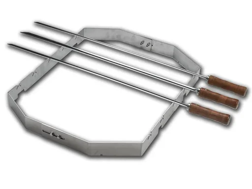 "ChurrascoBBQ - Set für Smokin Pizzaring: 67 cm für südamerikanisches Spießgrillen image"