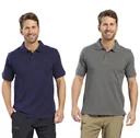 Poloshirt geknöpft, Farbe marine melange, Gr.2XL