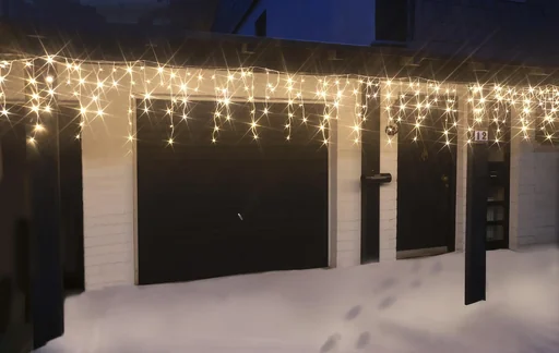 "Eisregen Lichterkette mit 960 kaltweißen LED - Länge 24 m image"