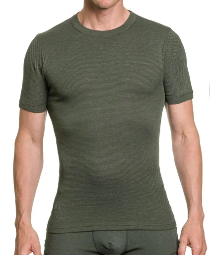 "Rundhalshirt mit Streifen, Farbe oliv, Gr.L image"