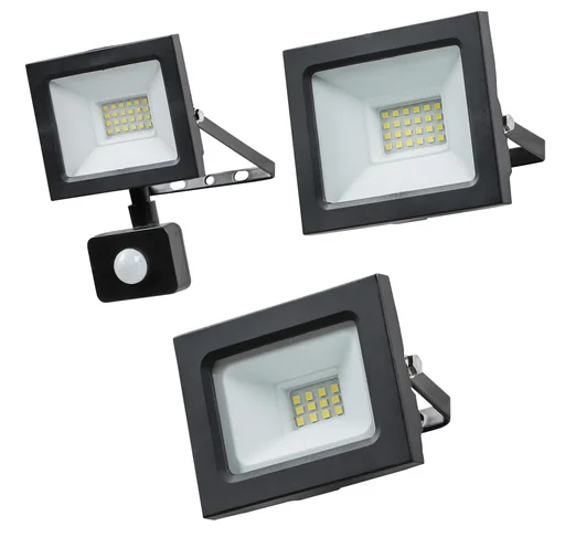 "LED Außenstrahler mit Bewegungsmelder schwarz, 20W - 1500 Lumen image"