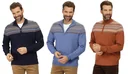 Pullover mit Norwegermuster, Farbe braun, Gr.3XL