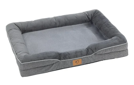 "Orthopädisches Hundebett, Grau, Größe L, 100 x 70 x 16 cm image"