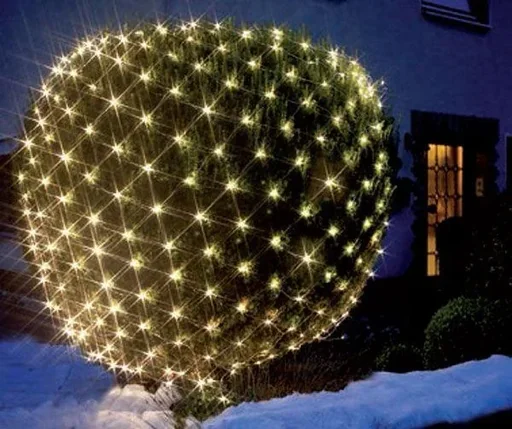 "LED Lichternetz mit 160 warmweißen LEDs, 4 x 1 Meter für den Innen-und Außenbereich image"