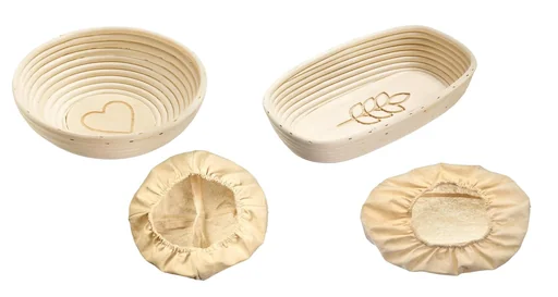 "Gärkörbchen rund, mit Herz und Bezug, Ø 24,5 x 8,5 cm image"