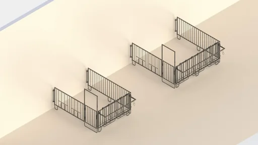 "Modulare Zaunaufstallung, Doppelset für 3er Kälbergruppe image"