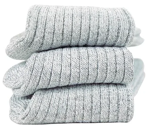 "Norweger Socke, 3er Pack, grau, Größe 35/38 image"