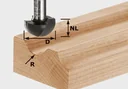 Hohlkehlfräser HW R6,35