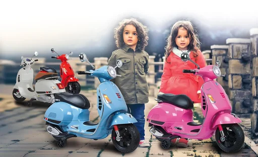 "Ride-on Vespa für Kinder, 12 Volt, Weiß image"