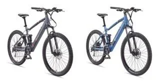 "Unisex Alu MTB E-Bike, 27,5 Zoll, 24-Gang Kettenschaltung, blau, Aufsteiger M935 Fully image"