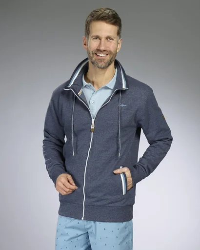 "Sweatjacke, Farbe marine/melange, Gr.L image"