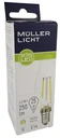 Retro LED Kerzenlampe Windstoß mit 2,5 Watt, E14, warmweiß