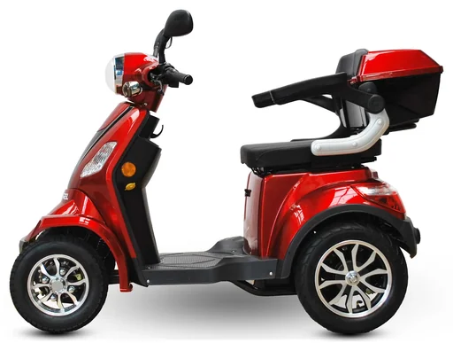 "E-Scooter 4 Räder rot - 20 Ah Li-Io Akku - 25 km/h - Seniorenmobil image"