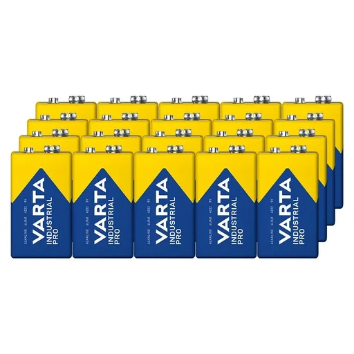"INDUSTRIAL PRO 9V Block Alkaline Batterien - 20 Stück image"
