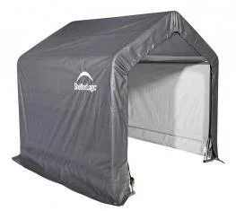 "ShelterLogic Foliengerätehaus 3,24 m², grau, 182×182 cm – verstärkte Rückwand, DuPont-Stahlrahmen, wetterfest image"
