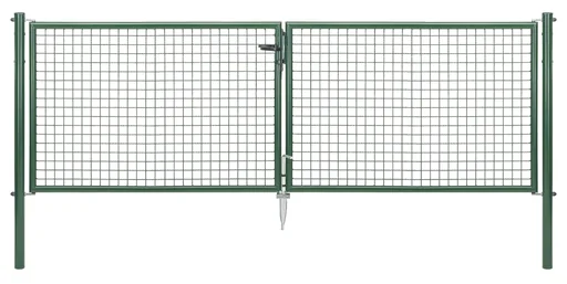 "Doppeltor-Set Wellengitter inkl. Pfosten 3 x 1 m grün image"