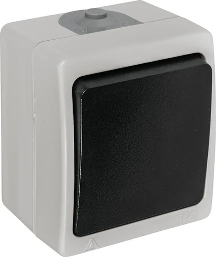 "Aufputz-Feuchtraum Heizungsnotschalter mit Linse und eingesetzter Glimmlampe image"