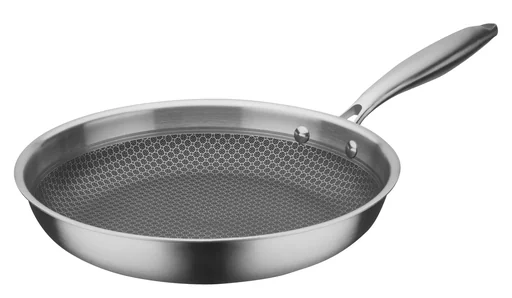 "Bratpfanne 28 cm TriPly-Edelstahl mit Wabenstruktur image"