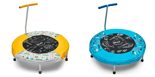 "Trampolin Junior Bouncer Dschungel-Sound, In- und Outdoor-Trampolin, Kinder, Haltegriff, Durchmesser 81 cm, rund image"