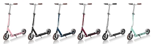 "NL 205 Deluxe Tretroller, 205 mm, ABEC 7, Handbremse, höhenverstellbar, Frontfederung, Klappmechanismus, rot image"