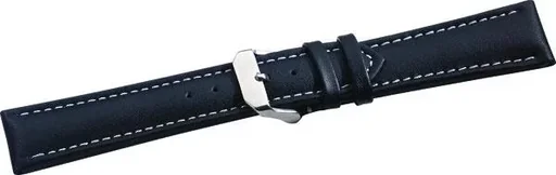 "Lederband schwarz & weiße Steppnaht 180 mm lang/ 22 mm Anstoßbreite image"