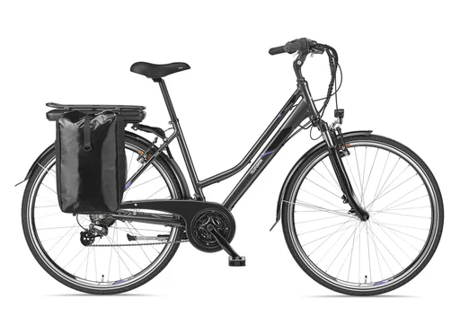 "Damen Alu Trekking E-Bike 28 Zoll, Rahmenhöhe 48 cm, 21-Gang Kettenschaltung, anthrazit, XT480 Expedition, image"