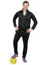 Trainingsanzug, 2-teilig, schwarz/grau, Gr. 2XL