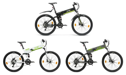 "Unisex E-Mountain-Bike, 27,5 Zoll, Rahmenhöhe 48 cm, 9‐Gang Kettenschaltung, schwarz, faltbar - FML830, 10,4 Ah image"