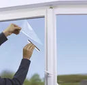 Klimaschutzfolie für Fenster, transparent, 58 x 122 cm