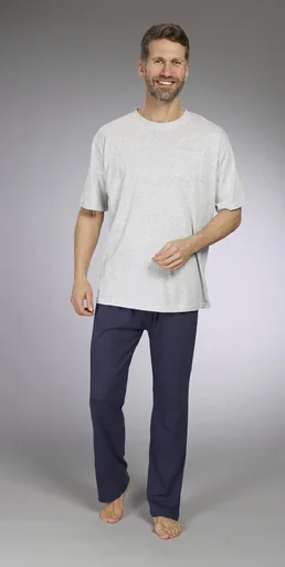 "Herren Pyjama, Farbe grau/marine, Gr.2XL image"
