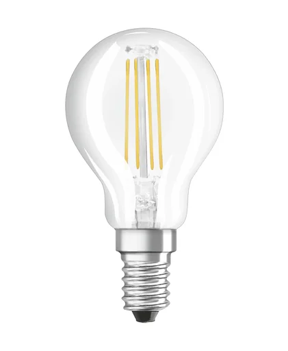 "LED SUPERSTAR FILAMENT Tropfenlampe mit 5 Watt, E14, kaltweiß, klar, dimmbar image"