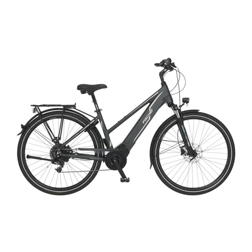 "Damen E-Bike Trekking, 28 Zoll, Rahmengröße 44 cm,10-Gang Kettenschaltung, schiefergrau matt, VIATOR 5.0i image"