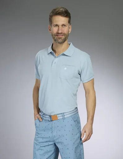 "Poloshirt, Farbe hellblau, Gr.3XL image"