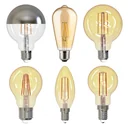 LED Retro Deko Lampe gold mit 4,5 Watt, E27, 1800 Kelvin