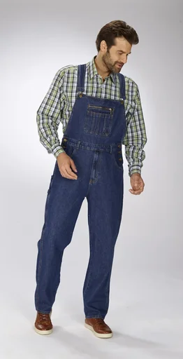 "Fabrik Latzjeans, stonewashed, Gr. 25 image"