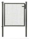 Wellengitter-Einzeltor , anthrazit-metallic, Breite 125 cm, Höhe 150 cm